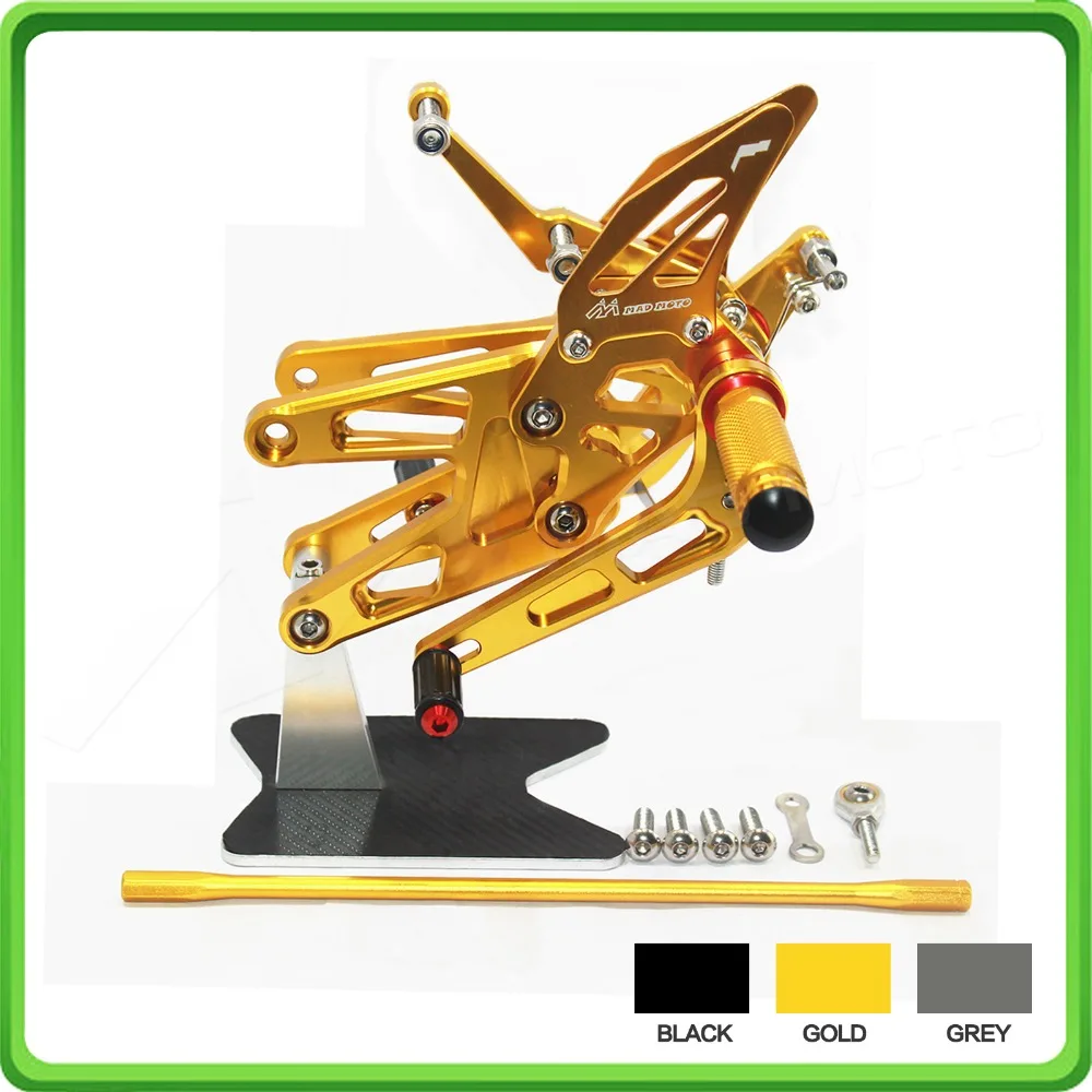 

Adjustable Rearsets Rearset Footrest Foot Rest Pegs fit for Yamaha R6 YZF-R6 2003 2004 2005 & YZF-R6S 2006 2007 2008 2009 Gold