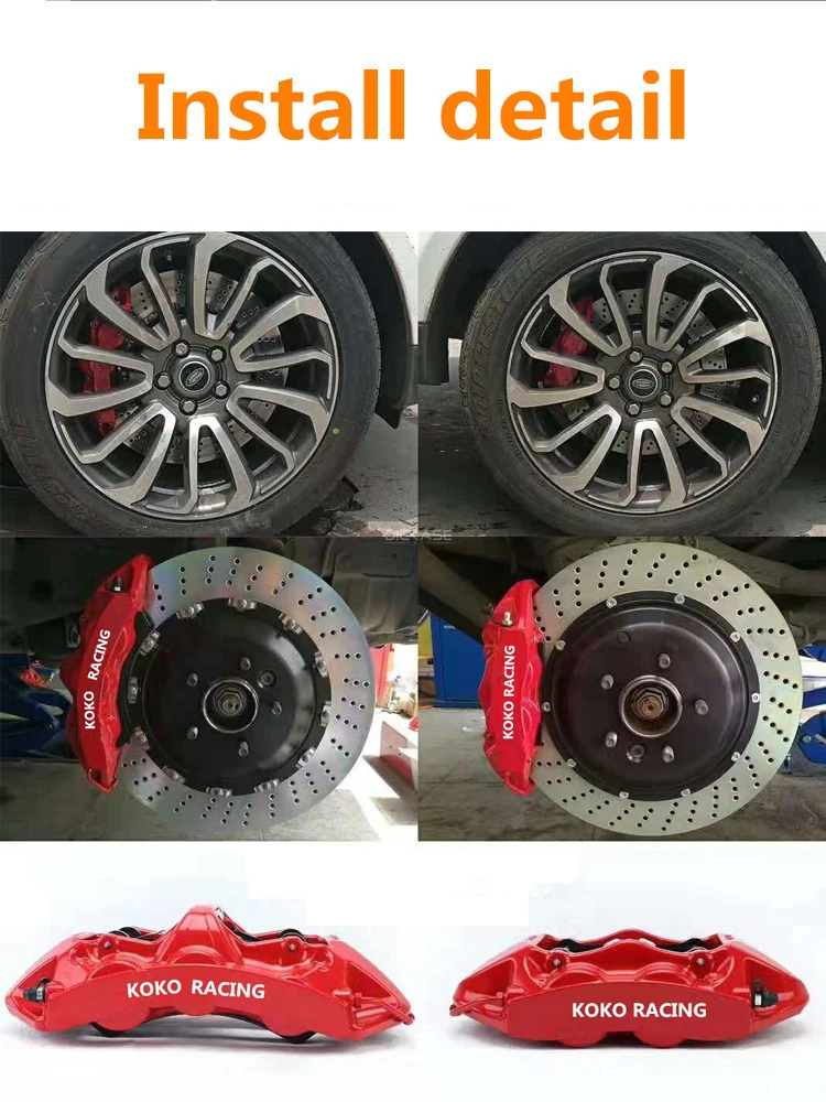 KOKO гоночный GT4 4 Большого Поршня Автомобильная Тормозная Скоба передние и задние колеса с использованием гоночный автомобиль 330*28 мм тормозной диск для chevrolet cruze 2012