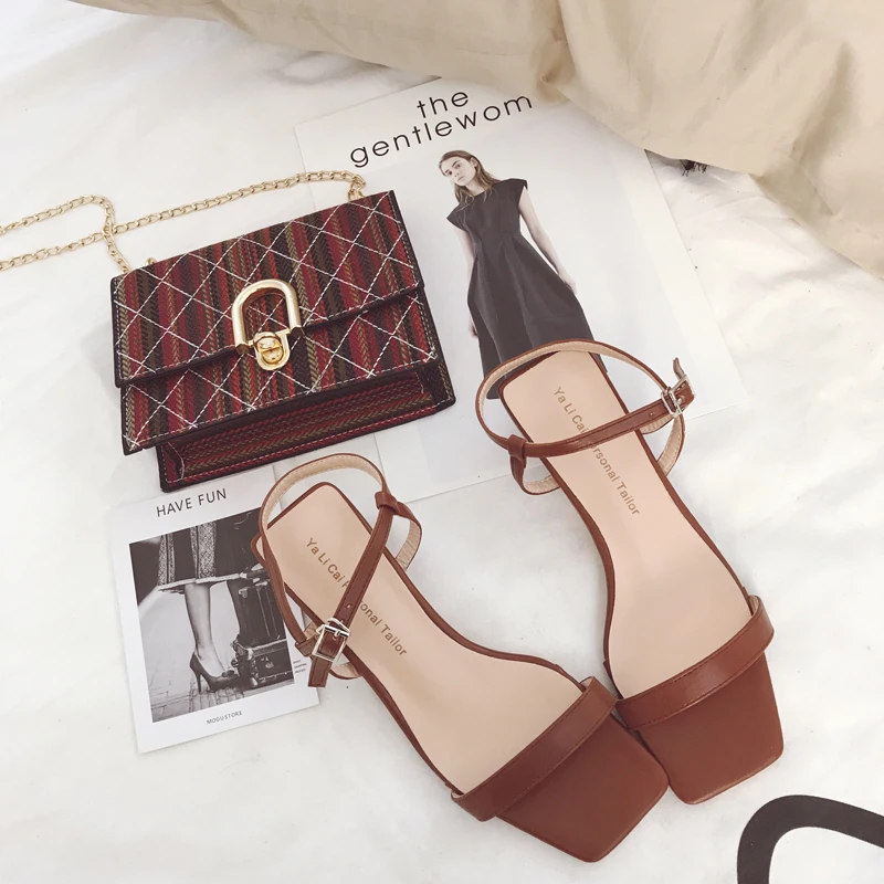 MONMOIRA/босоножки на высоком каблуке с одним ремешком женские летние однотонные