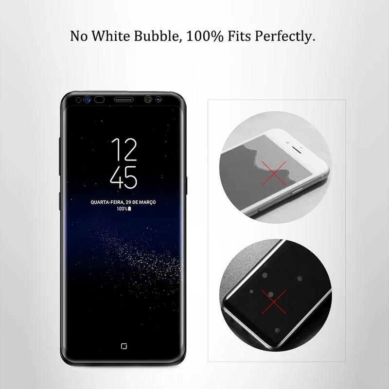 3D изогнутое закаленное стекло mocolo для samsung Galaxy S8, Защитное стекло для экрана samsung S8 Plus, защитная пленка