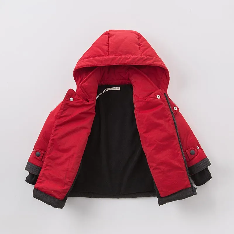 Детский пуховик с капюшоном на белом утином пуху|dave bella|kids padded coatskids winter outerwear |