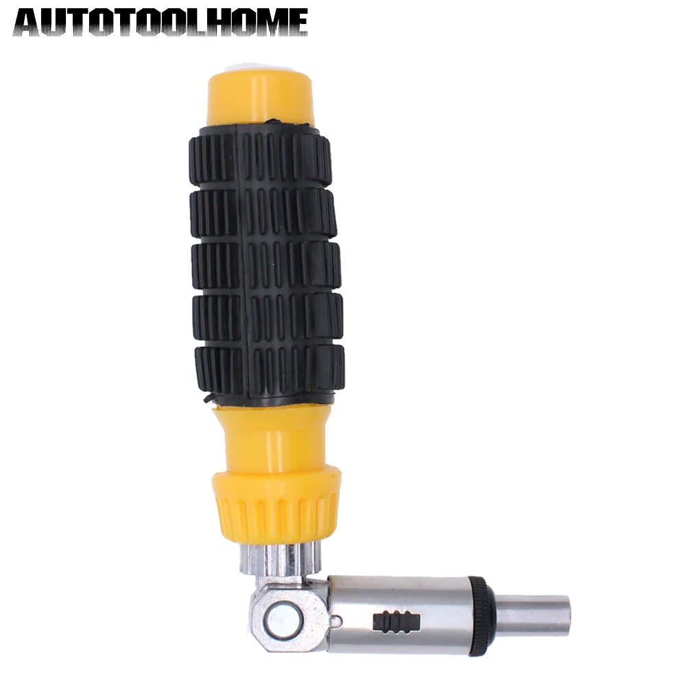 AUTOTOOLHOME Регулируемая 90 градусов 1/" Шестигранная трещотка отвертка адаптер бит для телефона ремонт дома ручные инструменты