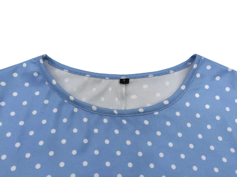 2019 весна лето женское элегантное платье с коротким рукавом повседневное тонкое длинное вечернее в горошек