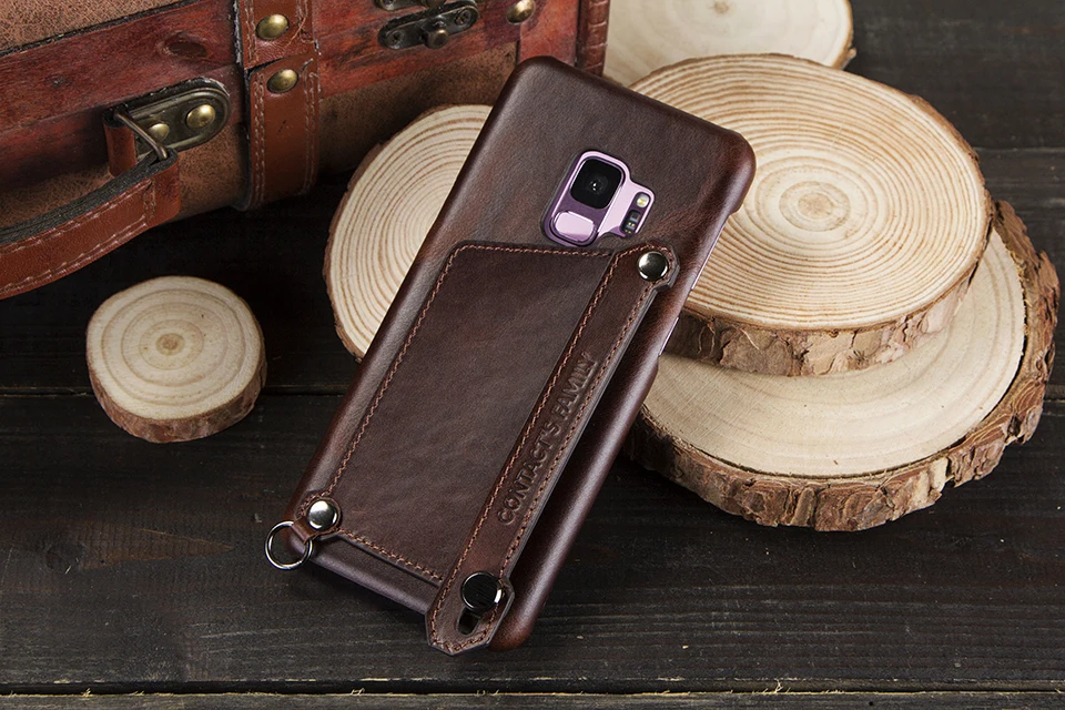 Связаться с нами для всей семьи для iPhone 8 Crazy Horse из натуральной кожи чехол для huawei P20 бумажник чехол для samsung Galaxy S9 Защитная крышка
