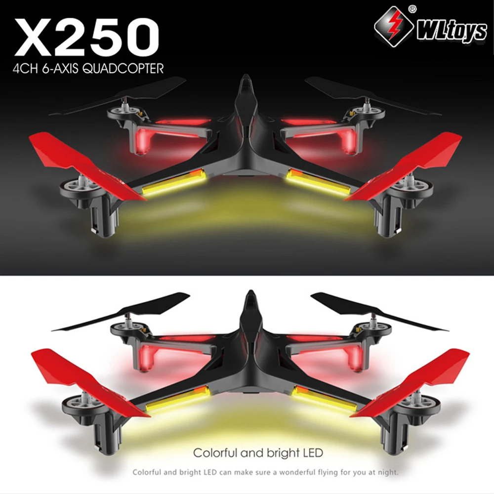 Квадрокоптер XK Alien X250 2 4G 4 канала 6 осевой гироскоп RC Безголовый с одной кнопкой