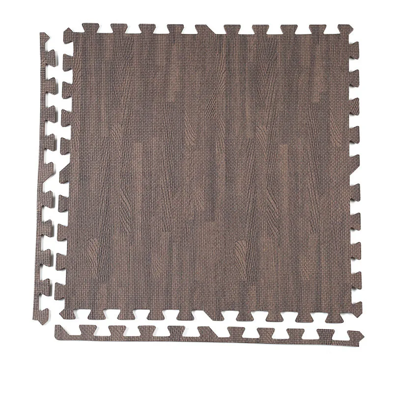 Dark wood grain Деревянный коврик из пеноматериала Детская мозаика ползающий коврик для дома, спальни, магазина татами, гостиной, детский утепленный коврик для лазания - Color: Dark wood grain