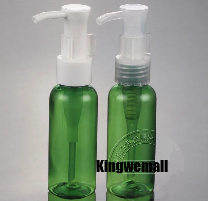 

300pcs/lot Hot Sale Empty Plastic Green Lotion Oil Mini Bottles with Oil Pump 60ml New Drop Shipping