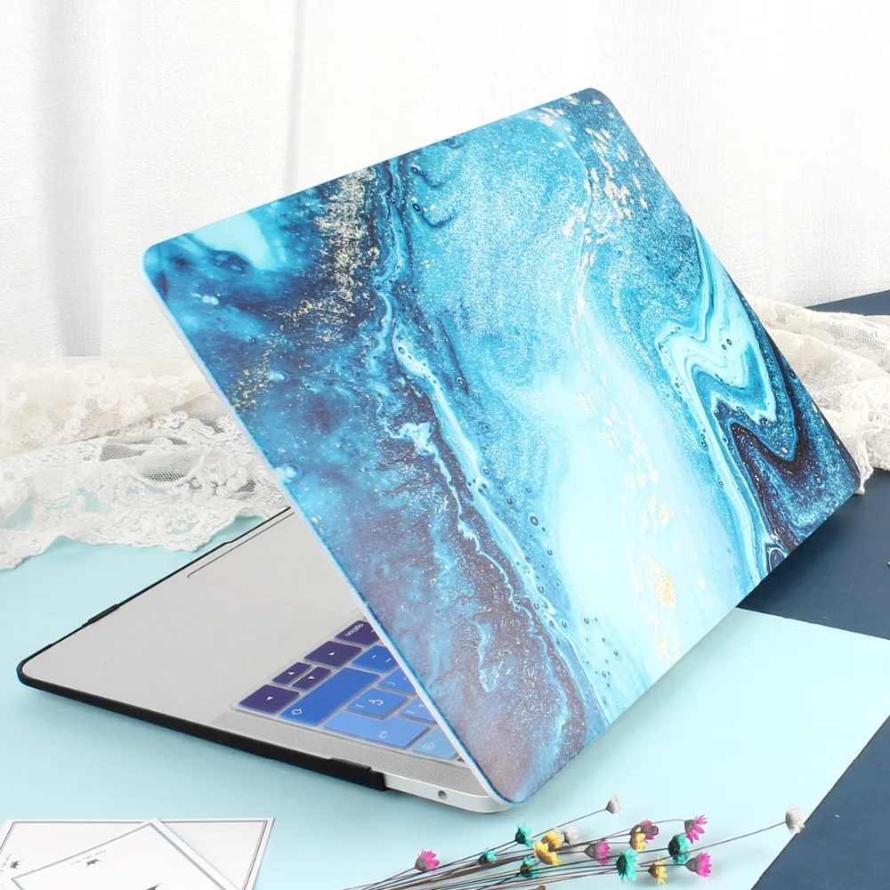 Мраморный чехол для Macbook Air Pro retina 11 12 13,3 Mac Book 13 15 Touch Bar/Touch ID A1932 A2159+ чехол для клавиатуры