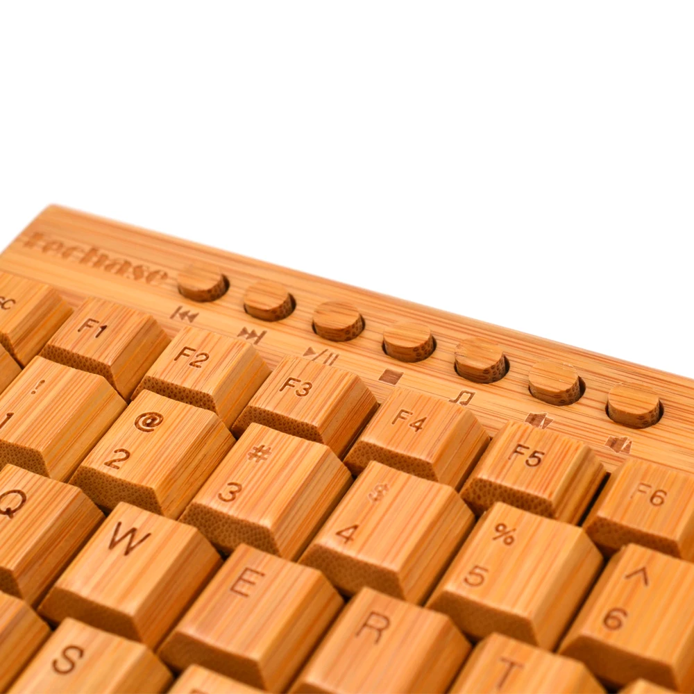 Деревянная тонкая мышь Techase Teclado E беспроводная клавиатура и Sem Fio Бамбуковая мини
