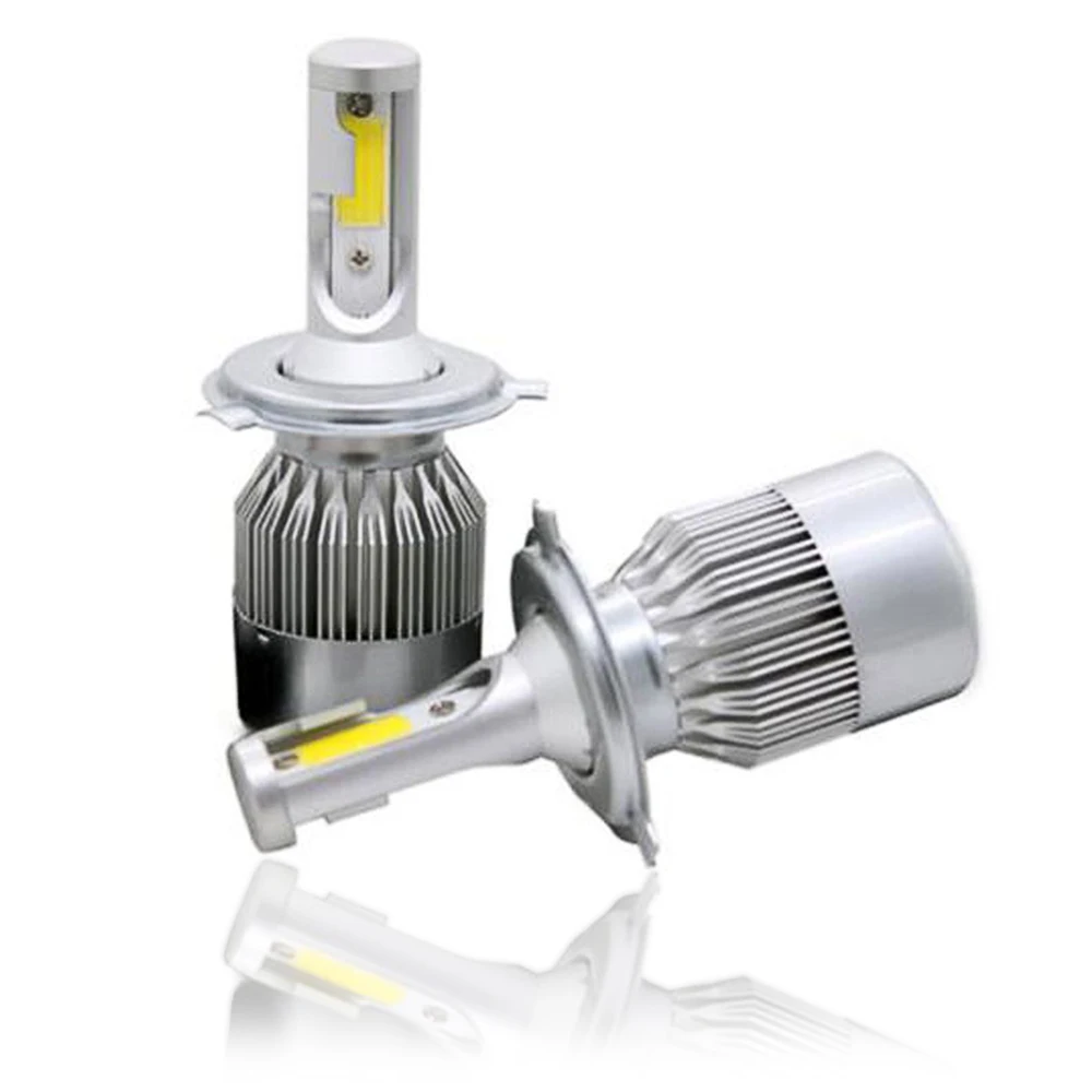 COB H1 H4 H3 H7 9005 9006 C6 Bulb Headlamp Light Car HeadLight Bulbs 6500K 12V Led Automobiles Fog Lamp Styling Super Bright | Автомобили
