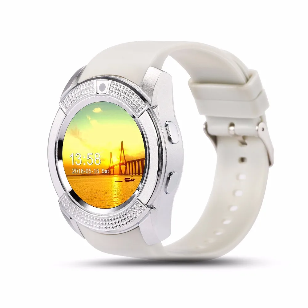 Yunsong v8 носимых устройств bluetooth smart watch для android телефон наручные часы умный