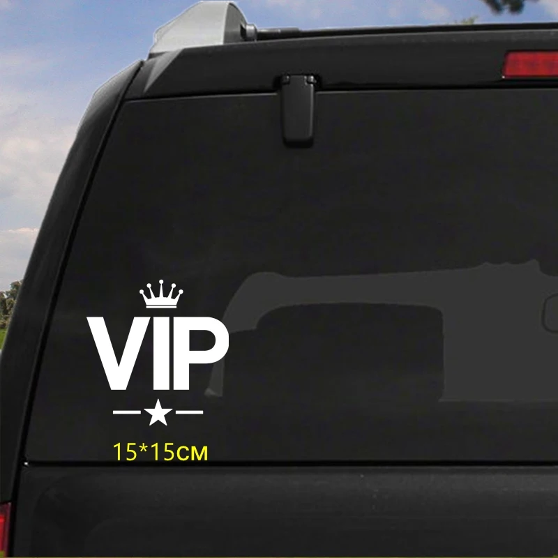 Tri Mishki HZX916 #15x15 см VIP-Корона со звездой автомобиля Стикеры Авто ветровое стекло