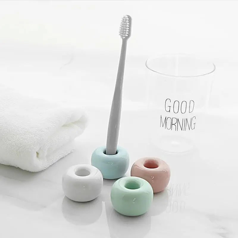 

Lemonbest Multi-Function Ceramic Toothbrush Holder Storage Rack Bathroom Shower Tooth Brush Stand Shelf Bath Accessories