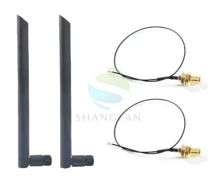 Dual band 5dbi Wireless WiFi Antenna RP-SMA + MHF4/IPX Pigtail Cable for NGFF M.2 Wireless card m.2 WIFI/WLAN/3G/4G Modules