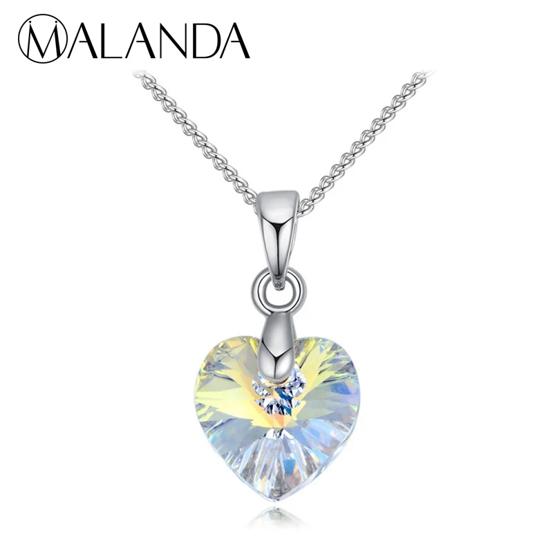 Malanda бренд 2017 красавцы Малый Кулоны в форме сердца Ожерелья для мужчин