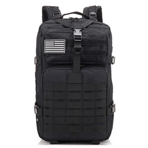 TACVASEN мужской рюкзак 900D нейлон прочный Molle Военная армия рюкзаки 45L штурмовой Страйкбол Рюкзак Поход Охота сумки мужские Новые - Цвет: Black