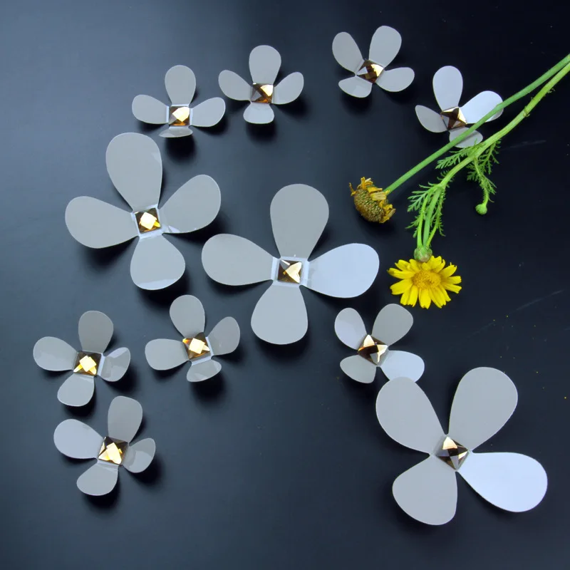 1 компл. моделирование кристалл алмаза бабочки цветы 3D Стекло окна стены Стикеры