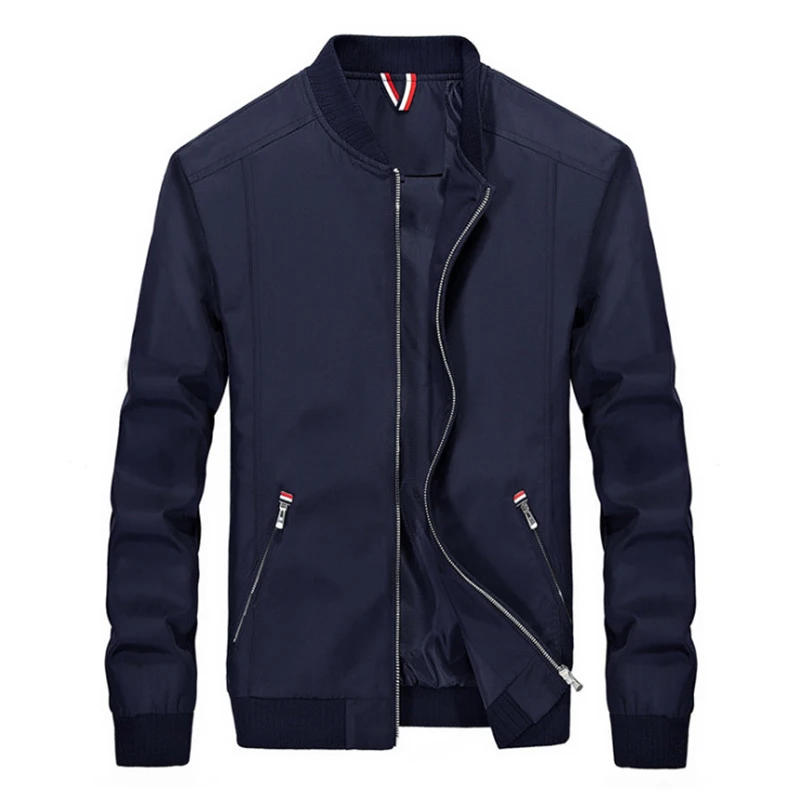 

2019 Spring Jacket Men Fashion Slim Fit Thin Jacket Zipper Waterproof Jacket Casual Male Outwear Casaco Masculino 4XL