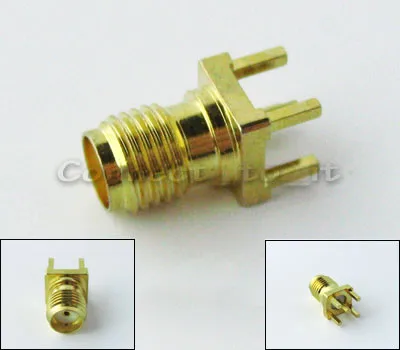 100 шт. SMA Гнездовой разъем крепление панели pcb припоя Разъем|connector female|connector smaconnector |