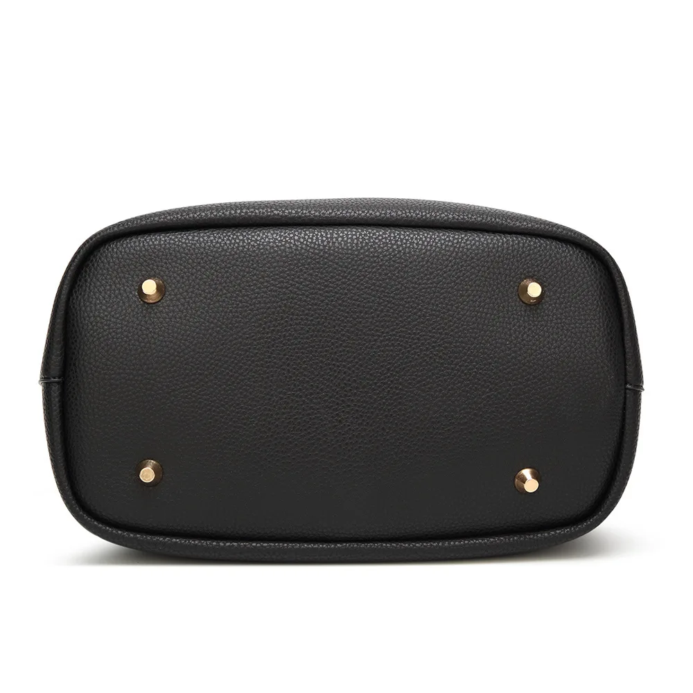 Модные женские кожаные сумки большой емкости Меховые помпоны с кисточками