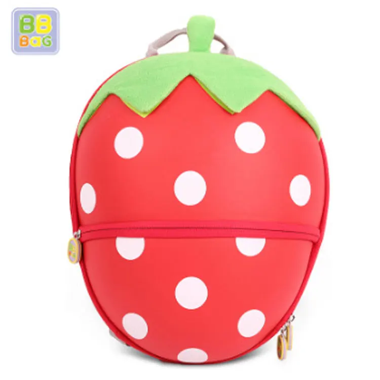 Strawberry Корея бренд натуральной Новинка года Высокое качество Мультфильм Мягкие рюкзаки для животных милые Shouder сумка Anit lost рюкзаки для детей подарок - Цвет: Strawberry
