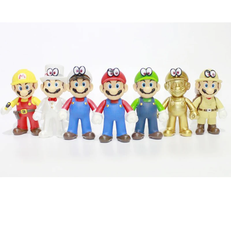 9 шт./компл. Супер Марио Фигурки игрушки аниме мультфильм Одиссея ПВХ Модель для