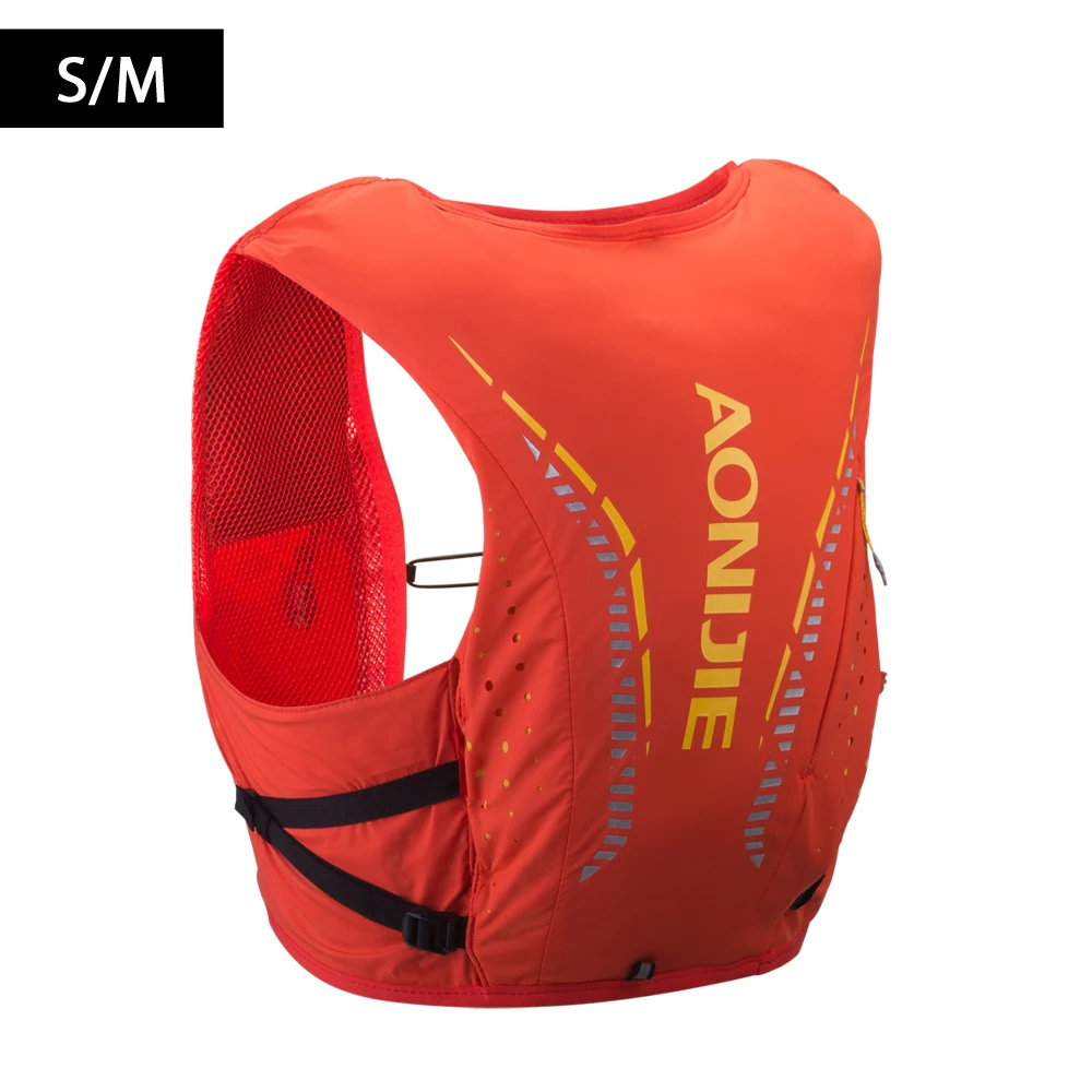 SM-Orange AONIJIE 10л Расширенный Кожаный Рюкзак гидратация пакет рюкзак сумка Жилет Жгут водный Пузырь походный Кемпинг бег марафон гонки - Цвет: SM-Orange