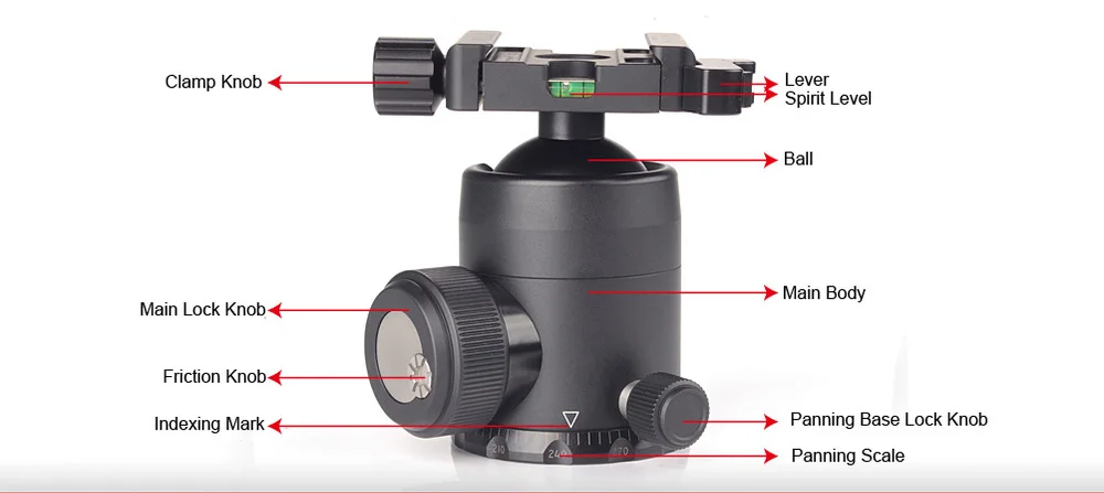 SUNWAYFOTO FB-44IIDL Штативная головка для DSLR камеры Tripode Ballhead Профессиональный алюминиевый монопод панорамный штатив шаровая Головка