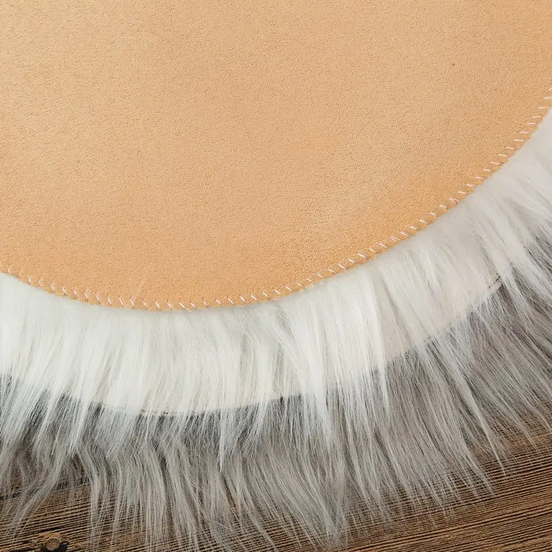 30*30CM Soft Small Artificial Wool Rug Chair Cover Bedroom Mat Acrylic Warm Hairy Carpet Seat Textil Rugs