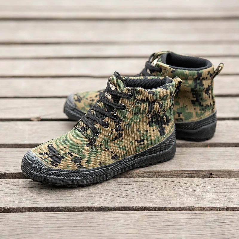 Мужские и женские походные парусиновые ботинки Нескользящие высокие