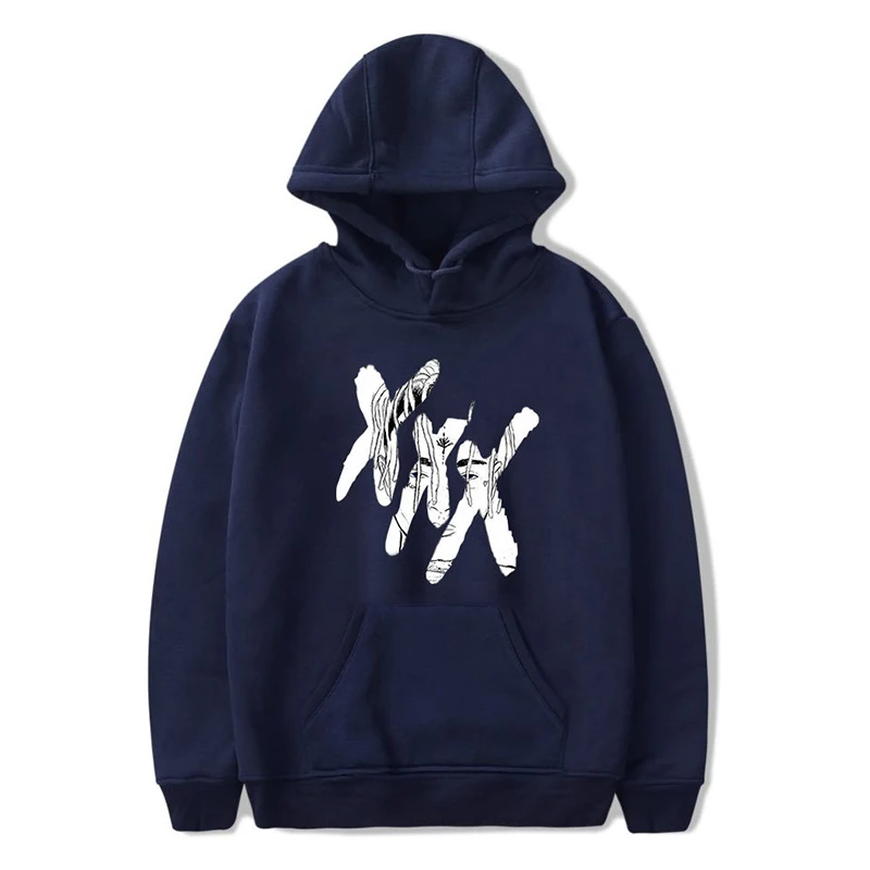blue 2 Новая мода xxxtentacion толстовка с капюшоном с разбитым сердцем Толстовка для мужчин и женщин хип-хоп рэпер толстовки с капюшоном уличная одежда moletom размера плюс - Цвет: blue 2