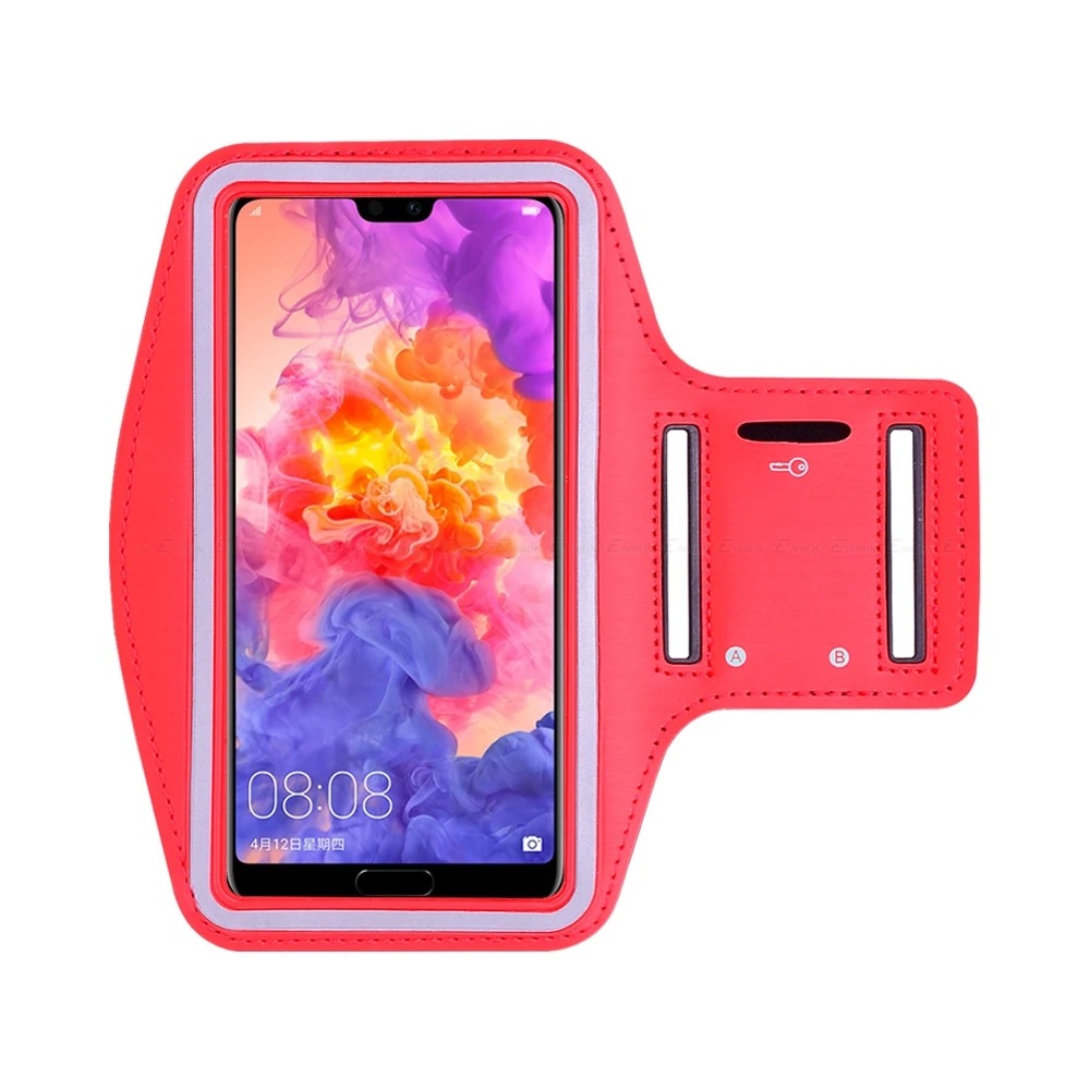 Красный Спортивный чехол для бега, нарукавная Повязка для телефона HuaWei P30 P20 Nova 3 3i Honor View mate 30 20 X RS 10 9 P Smart Plus Z Pro Lite - Цвет: Красный
