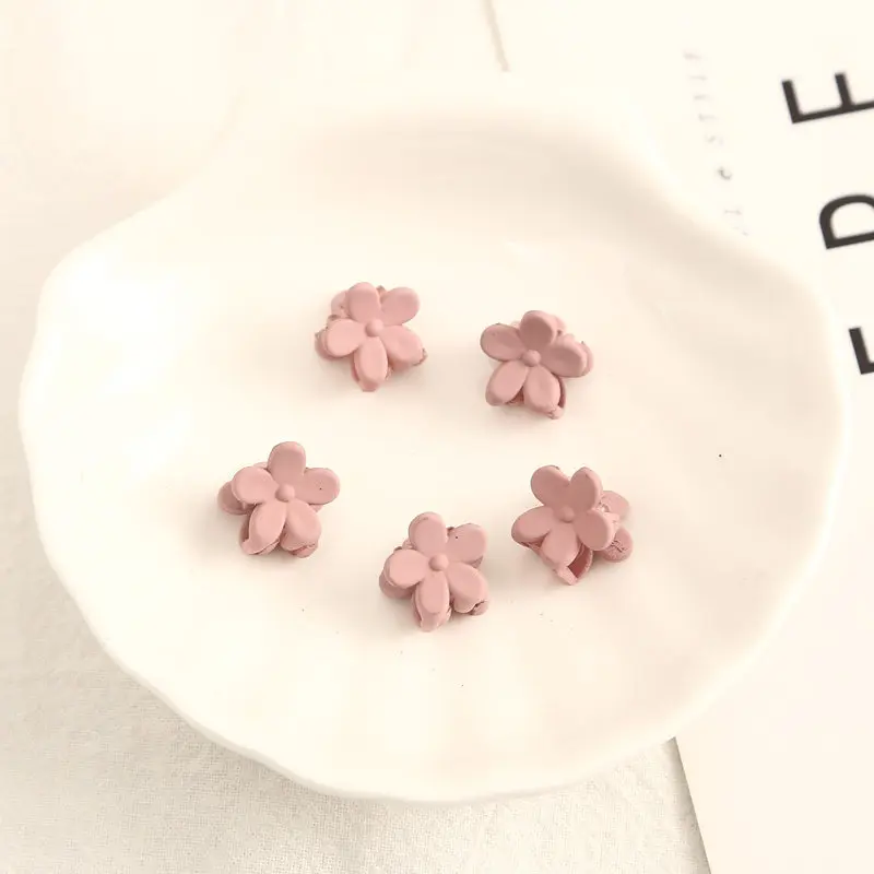 Flesh pink 10 шт. новые маленькие детские заколки для волос с цветком милые детские аксессуары для волос модные для студентов - Цвет: Flesh pink