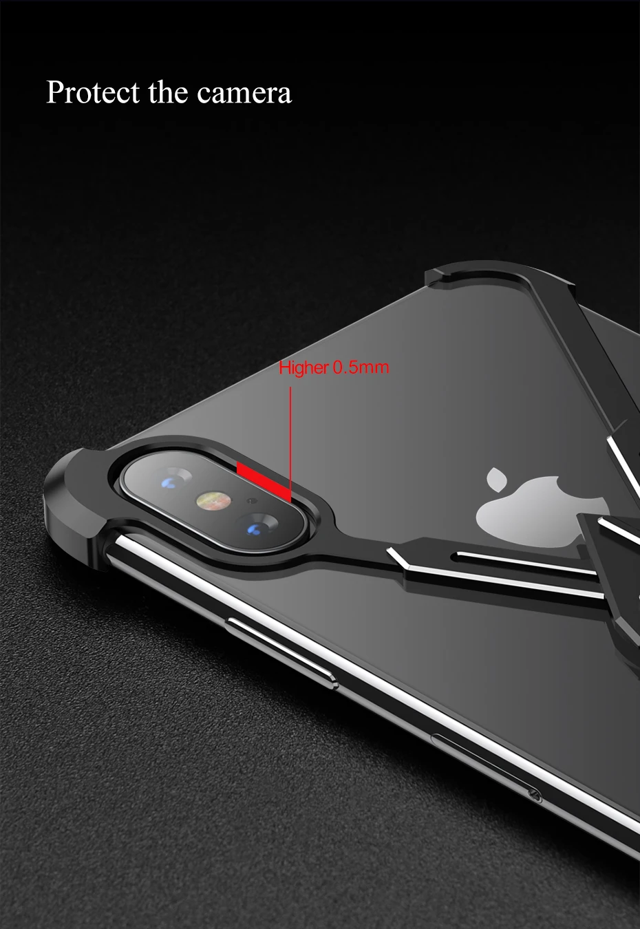 OATSBASF X металлический чехол для iPhone X XS MAX алюминиевый чехол на 360 градусов противоударный бампер мобильный чехол для телефона