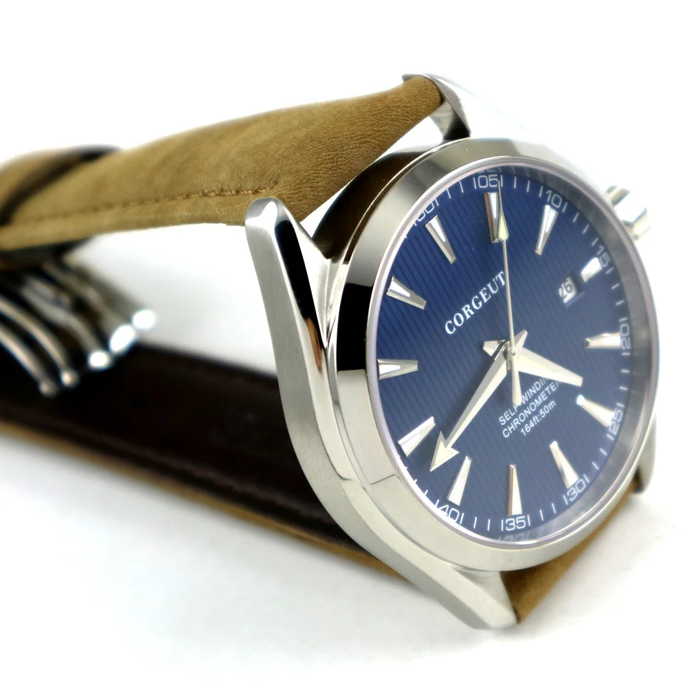 Мужские часы с автоматическим механизмом и циферблатом из нержавеющей стали 39