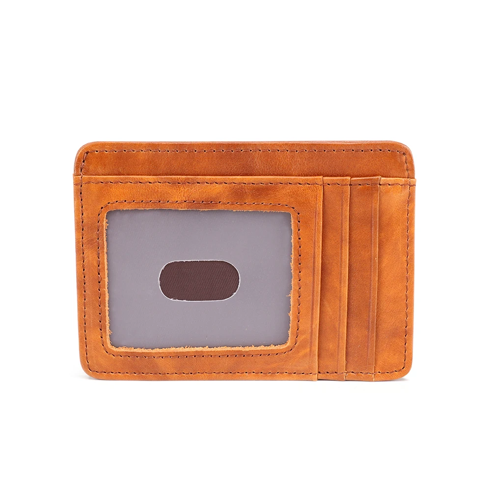 Держатель для карт из натуральной кожи мужчин и женщин винтажный деловой