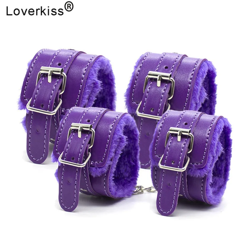 Loverkiss 7 шт. искусственная кожа бондаж для игр взрослых набор секса наручники кляп