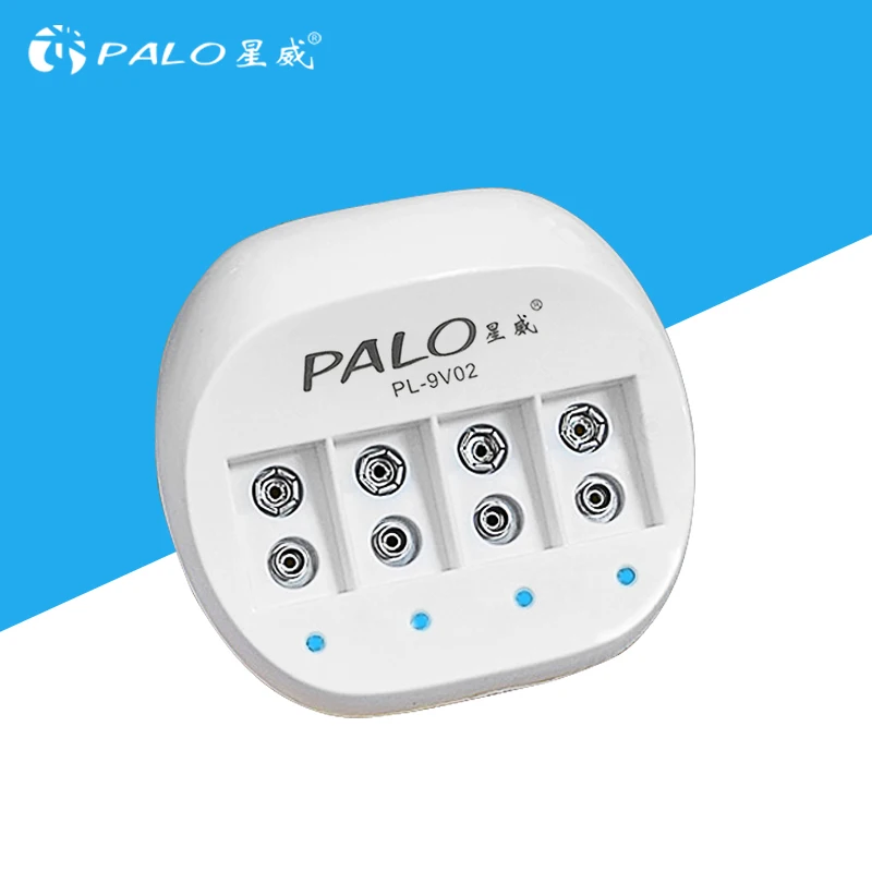 Зарядное устройство PALO 9 В для литий-ионных аккумуляторов 4 слота со светодиодным