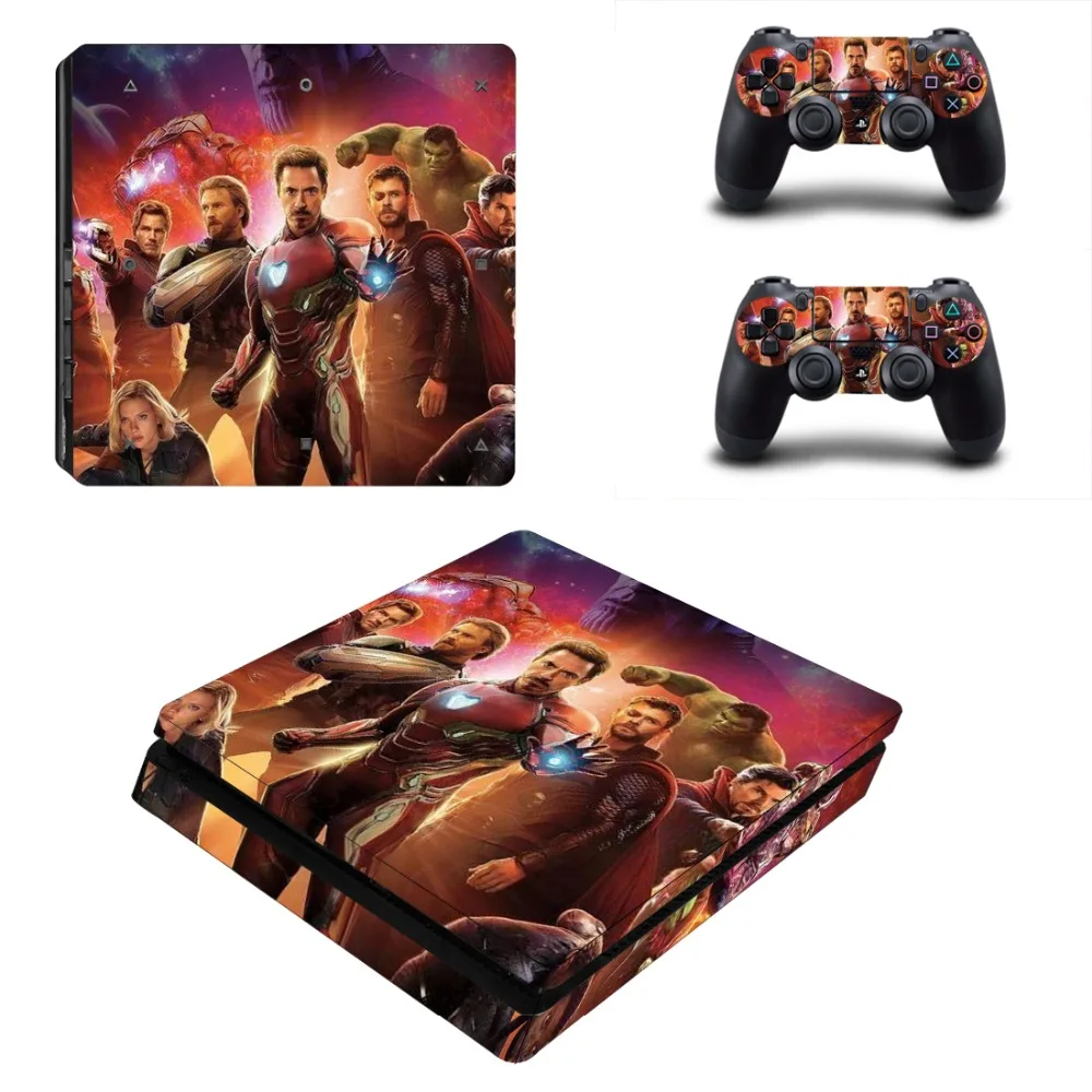 Мстители завершающей PS4 тонкая кожа Стикеры наклейка для Игровые приставки 4 консоль и контроллер кожи PS4 тонкий Стикеры винил