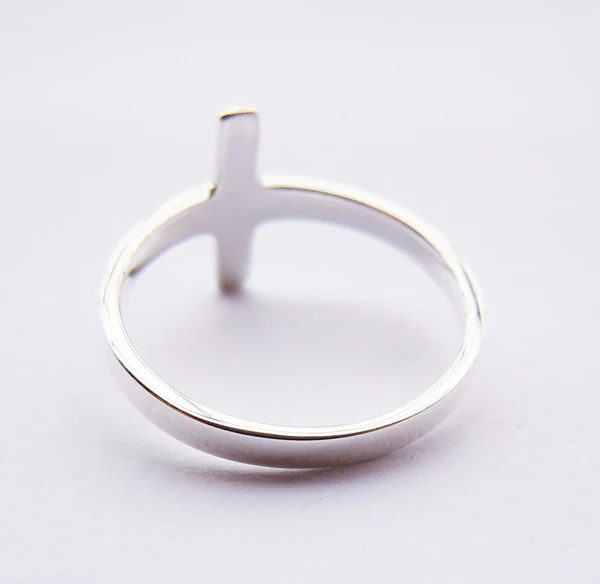 Твердые 925 пробы Серебряное кольцо с крестом|sterling silver cross rings|cross ringsilver ring |