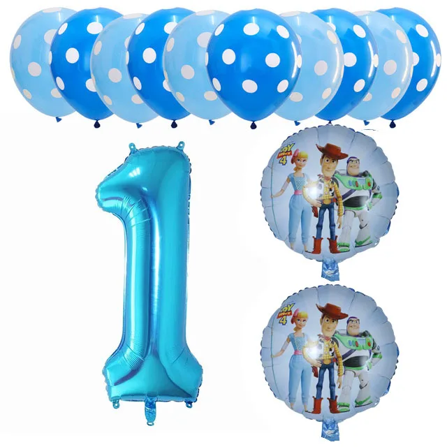 Насыщенный сапфировый 13 шт., 30 дюймов, номер 1, 2, 3, 4, 5, 6, 7, 8, 9, фольгированные шары, латексные шары, детская история, день рождения, игрушка, Базз Лайтер, Декор, детская игрушка - Цвет: Насыщенный сапфировый