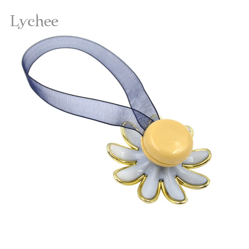 Lychee 1 шт. Подсолнух магнитные прихваты для занавесок пряжки штор занавес зажим