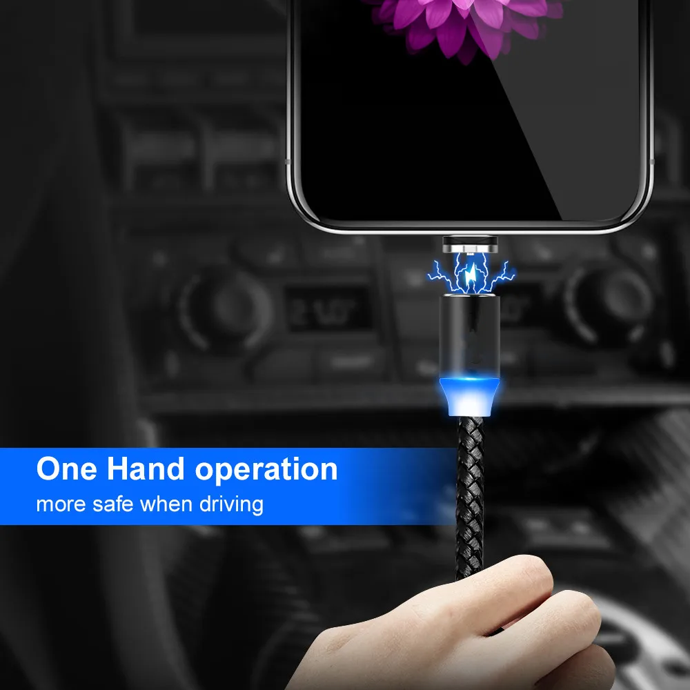 Магнитный кабель Type C QC 3 0 USB быстрое автомобильное зарядное устройство для Samsung