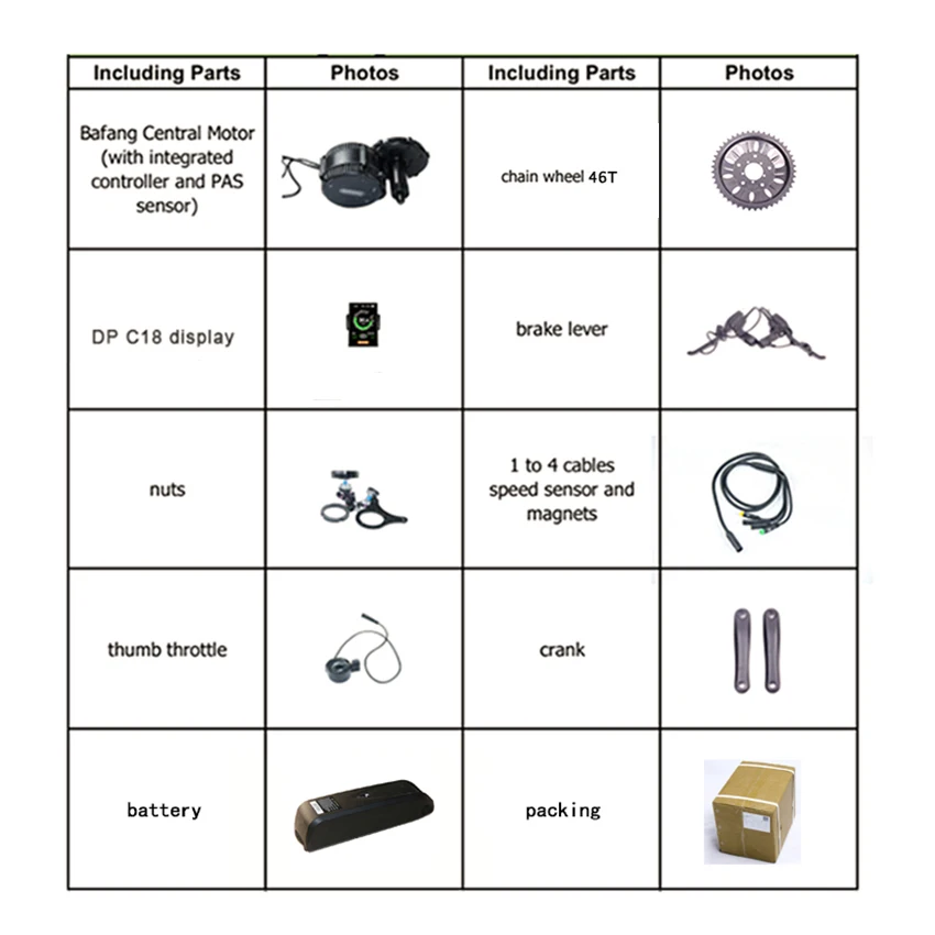 Bafang BBSHD 48V1000W Ebike комплект электродвигателя 8fun BBS03 Средний привод для