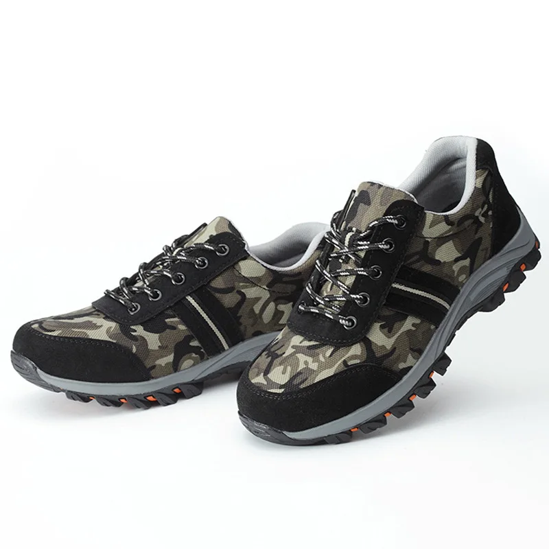 Защитные рабочие ботинки со стальным носком Мужские в стиле милитари для