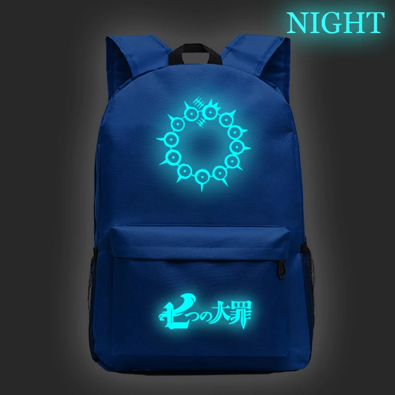 Светящийся рюкзак Семь смертных грехов модный школьный ранец с новым рисунком