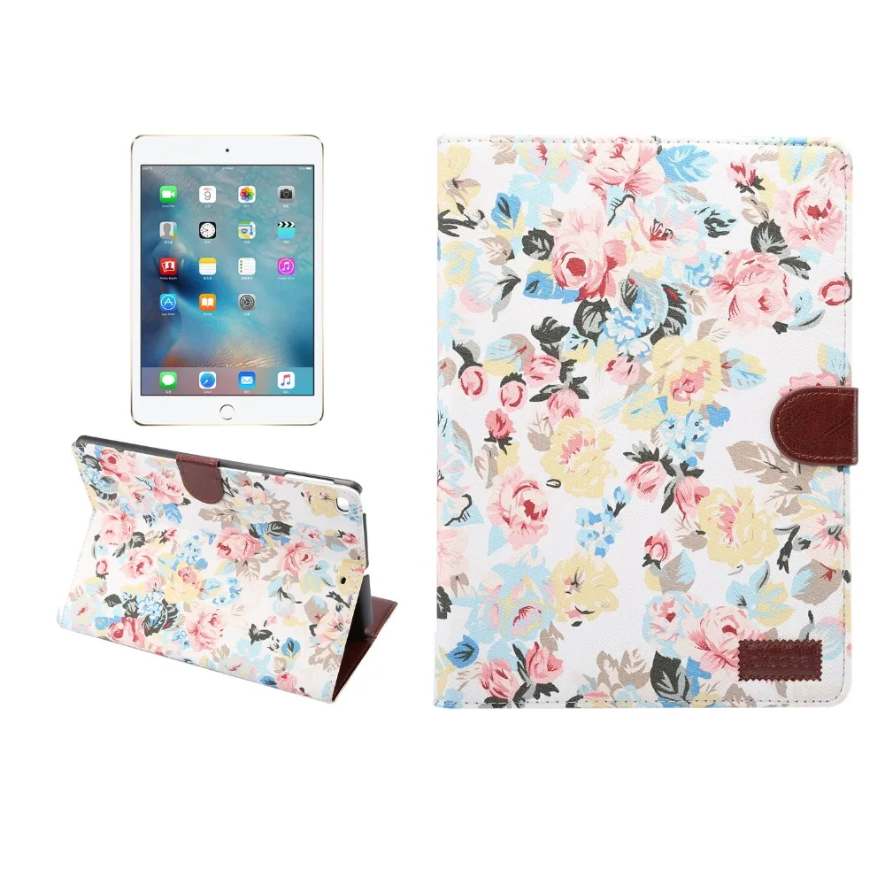 Бренд Dibase Чехол для iPad Air 2 ткань с цветочным рисунком + бумажник из ПК застежкой
