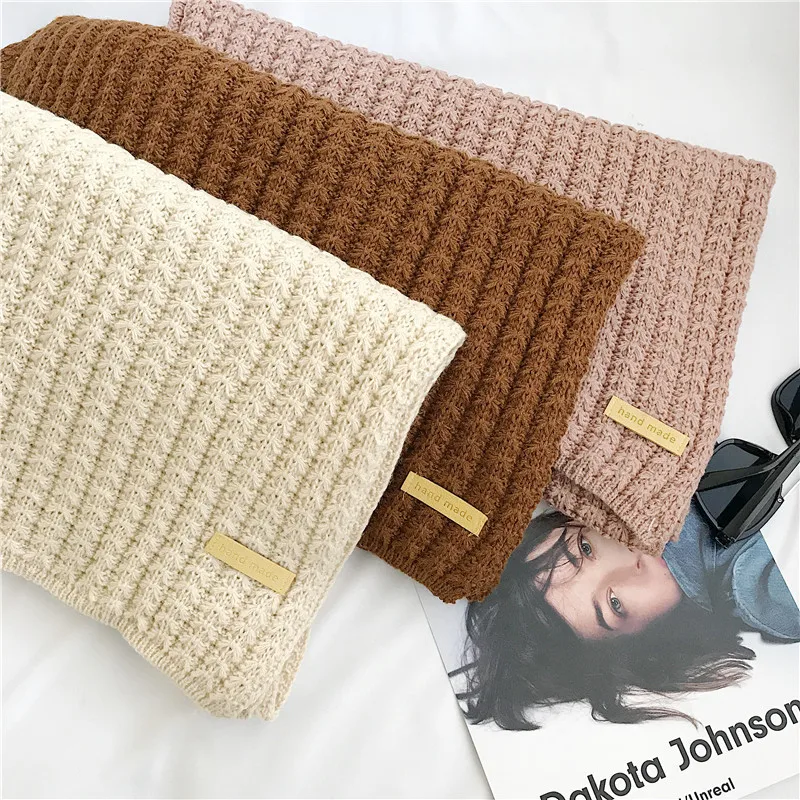 2018 Ограниченная серия Женский взрослый сплошной хиджаб зимний шарф студенческий