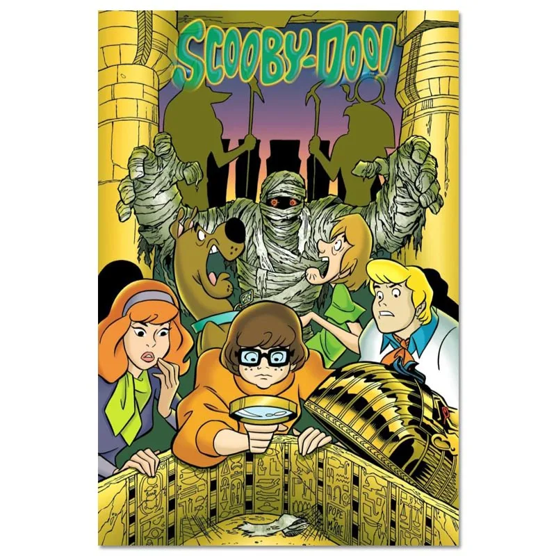 Scooby Doo Плакат на заказ холст плакат художественная отделочная ткань для дома ткань настенный плакат печать шелковая ткань 30X45 см - Цвет: Canvas Poster 6
