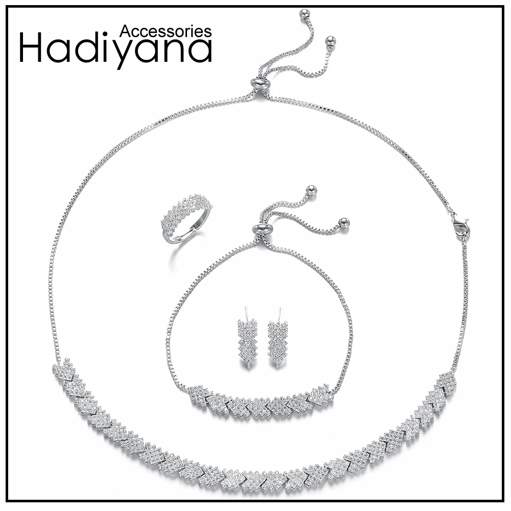 Горячее винтажное ожерелье хадияна Моника стильный набор ювелирных изделий с